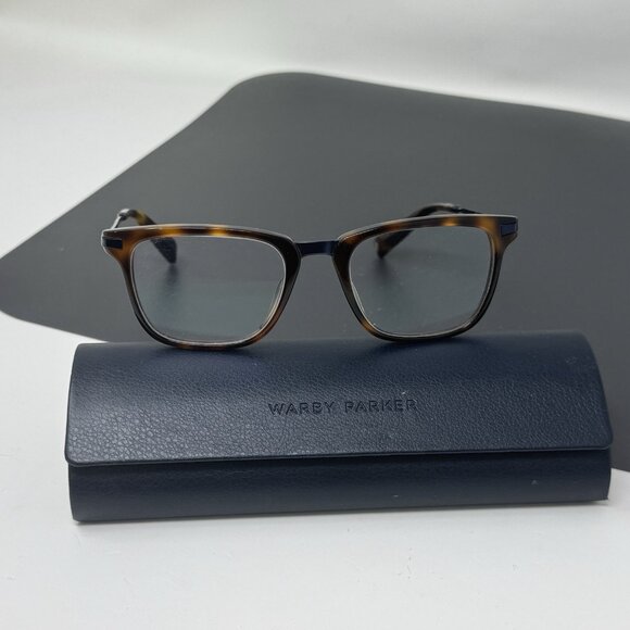 Warby Parker Brooks 3225  rare Tortoise Navy Blue Eyeglasses Frames 49 []19 140 main image 12